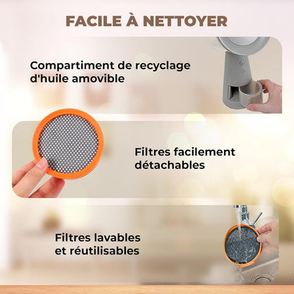 INNOV'AIR Afzuigkap, 180 m³/u, draagbaar, 3 snelheden, stil, met koolstoffilter, draagbare mini-afzuigkap, voor keuken zonder afvoer en buiten
