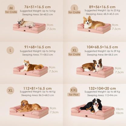 Orthopedische Hondenmand – Hondenkussen – Hondenbed – Hondenmat – Honden Sofa – Memory Foam – Waterdicht – Antislip – Afneembare Wasbare Hoes – Hoge Opstaande Randen – Geschikt Voor Kleine En Middelgrote Honden