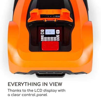 Blumfeldt Garden Hero - robotmaaier, lithium-ion-accu: 5,2 Ah, incl. Laadstation, automatisch opladen, looptijd: tot 180 min., Oppervlakte: tot 1.200 m², beschermingsklasse: IPX4, oranje