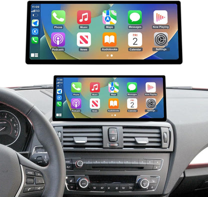 Ninetom 12,3 inch autoradio met touchscreen voor 2004-2008 BMW 1-serie E81/E82/E87/E88 met CCC-systeem, ondersteuning voor Apple CarPlay/Android Auto/Mirrorlink/navigatie, autoradio-upgrade