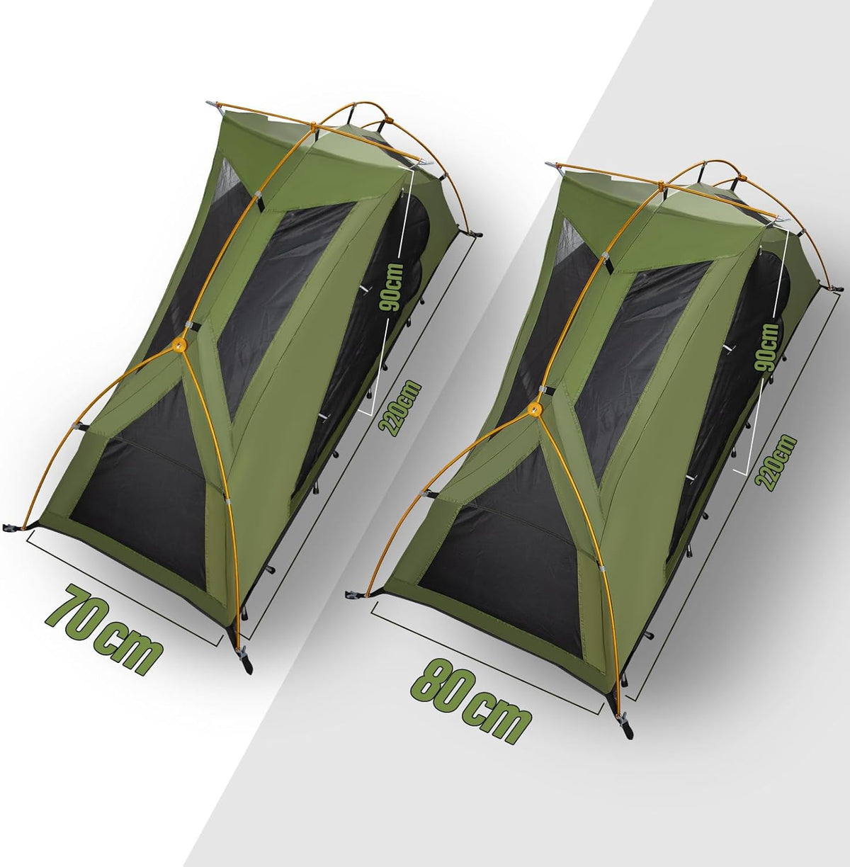 Night Cat Off Ground Tent: 1 Persoon Tent met Kampeerbed voor Vissen Wandelen Camping