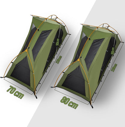 Night Cat Off Ground Tent: 1 Persoon Tent met Kampeerbed voor Vissen Wandelen Camping
