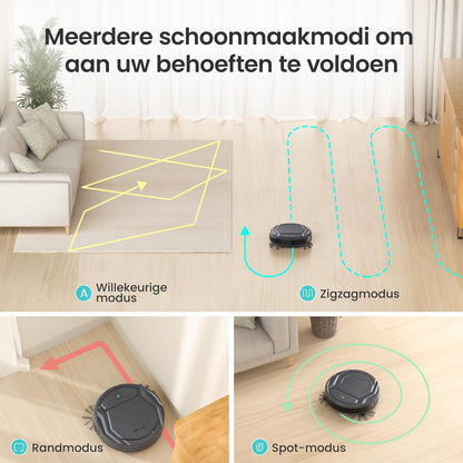Lefant Robotstofzuiger M210P, Dun & Stil, 2200 Pa Zuigkracht, WiFi/Bluetooth/Alexa & App, 6 Reinigingsmodi, Zelfopladend, Tot 120 Min Looptijd, Ideaal Voor Dierenharen, Harde Vloeren & Tapijt