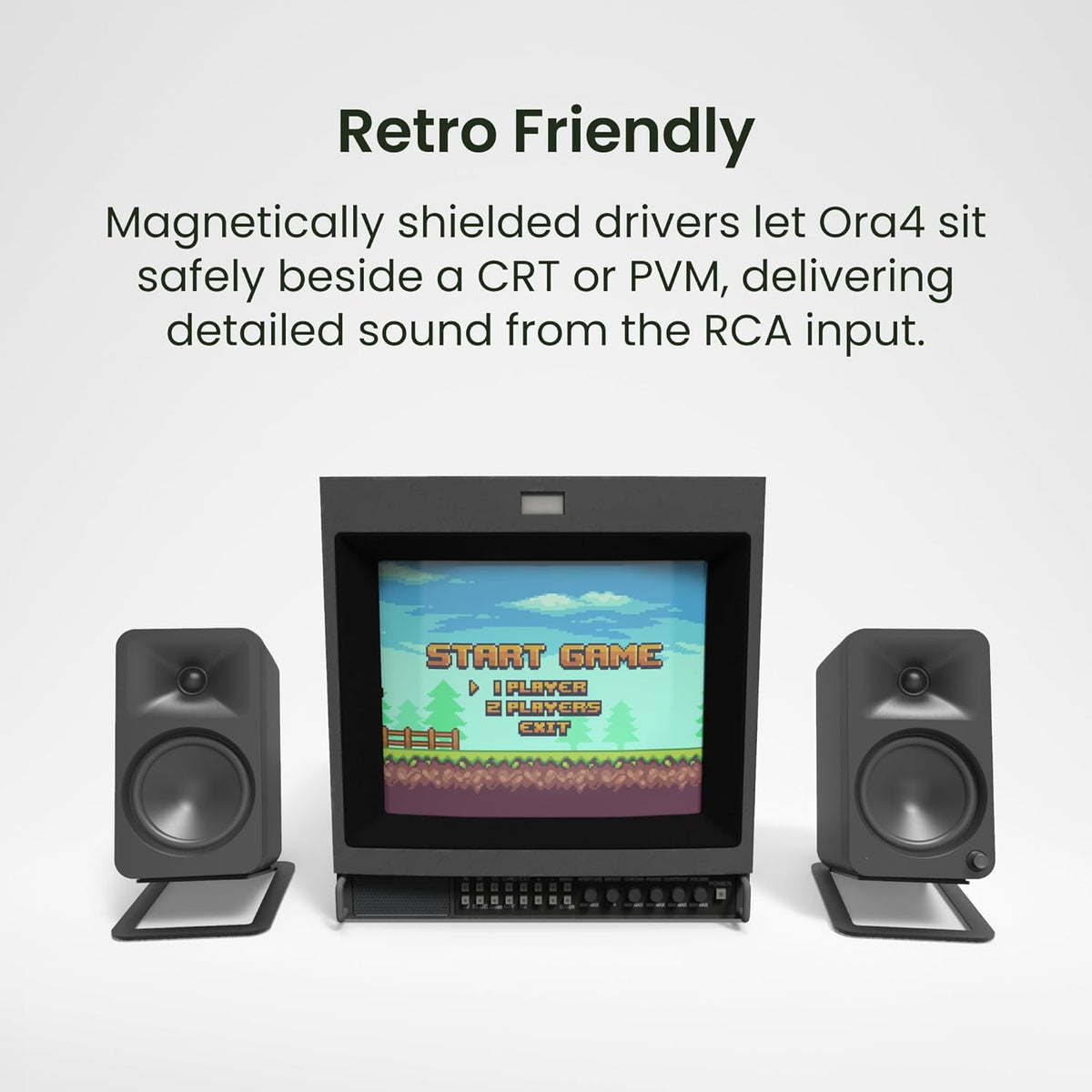 Kanto ORA4 140W Powered Reference Speakers with Bluetooth 5.0 and USB-C Input | 4” Woofers | Bi-Amplified | Reference Quality Sound | Pair | Black