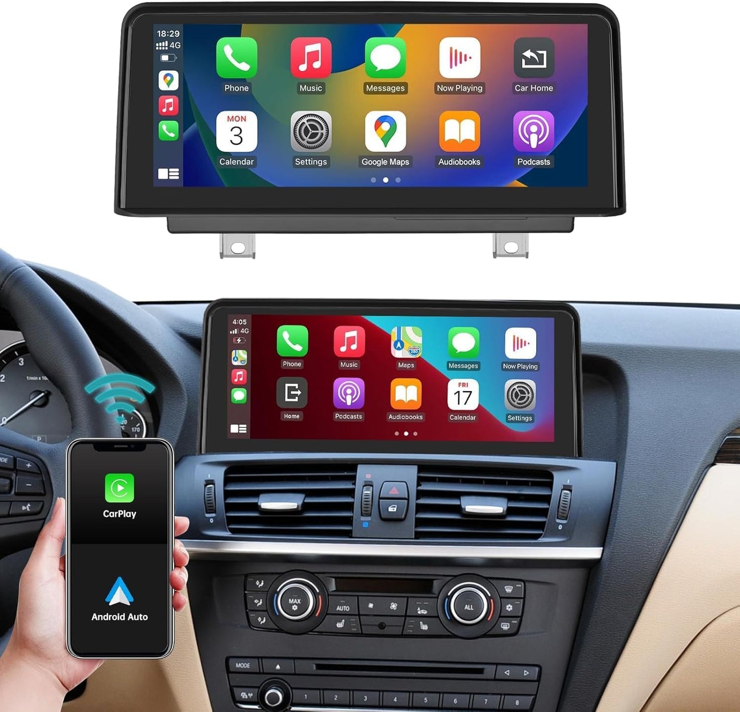 Autoradio – Touchscreen Radio – Multimedia Speler – Navigatiesysteem – Carplay Android Auto – 10,25 Inch Scherm – Draadloze Smartphone Integratie