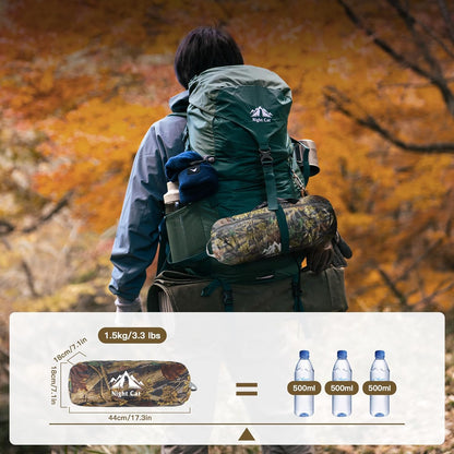 Night Cat Mosquito Net Hammock: One Piece Design Hammock with Tarpaulin, Lightweight, Portable for 1 Person, Camping, Hiking