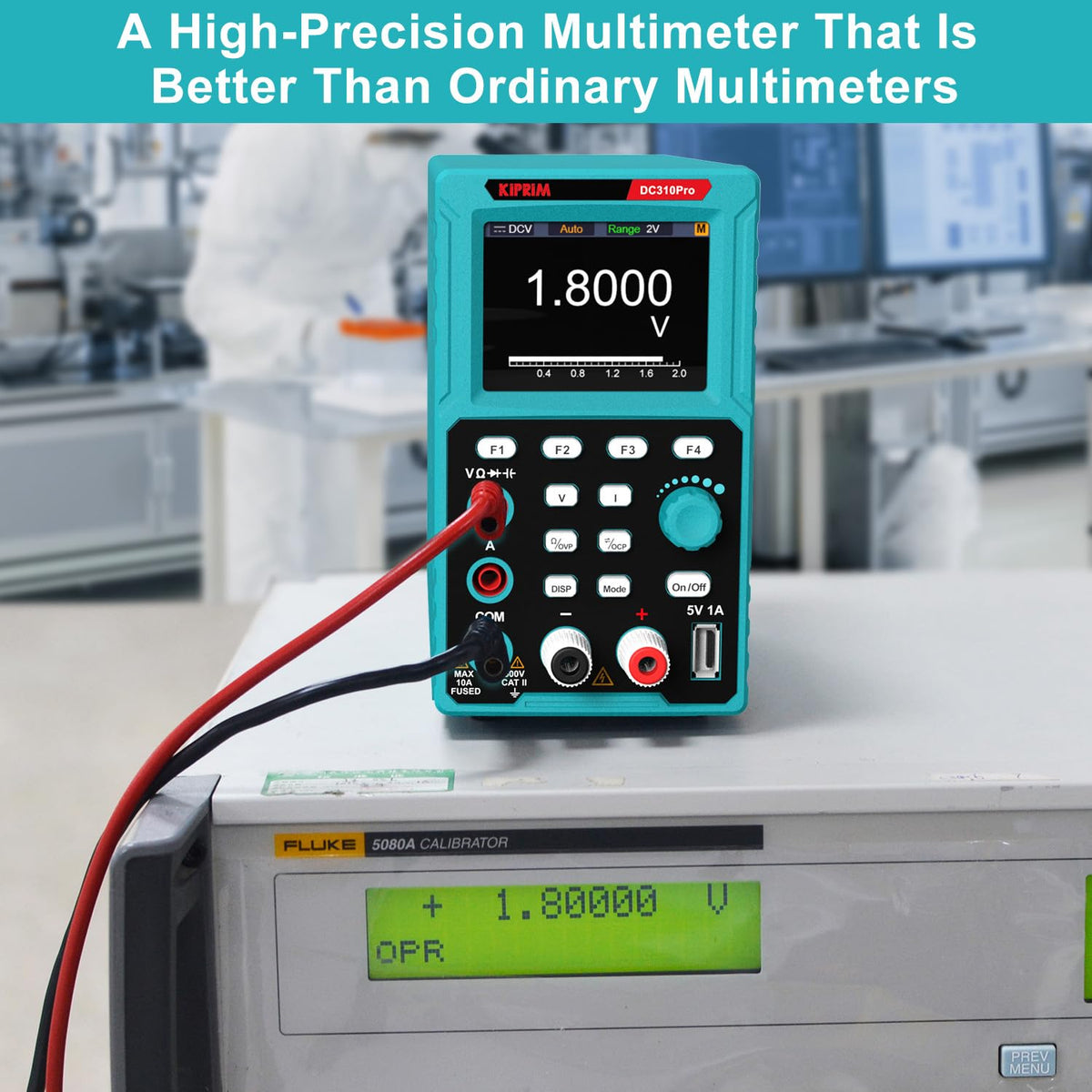 Programmeerbare labvoeding en multimeter 2 in 1 (0-30V, 0-10A) Labvoeding met datageheugen, hoge precisie, OCP, OVP, PC-software en DC310Pro USB-opladen