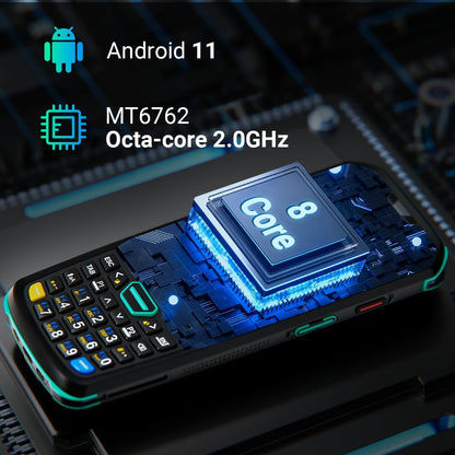 Tera Android 11 barcodescanner met 26 toetsen, HS7-scanmotor, IP67, robuust, 4 + 64 GB, 5100 mAh accu, QC 3.0, snel opladen, 4 inch touchscreen, mobiele terminal voor voorraadscanner, model P400