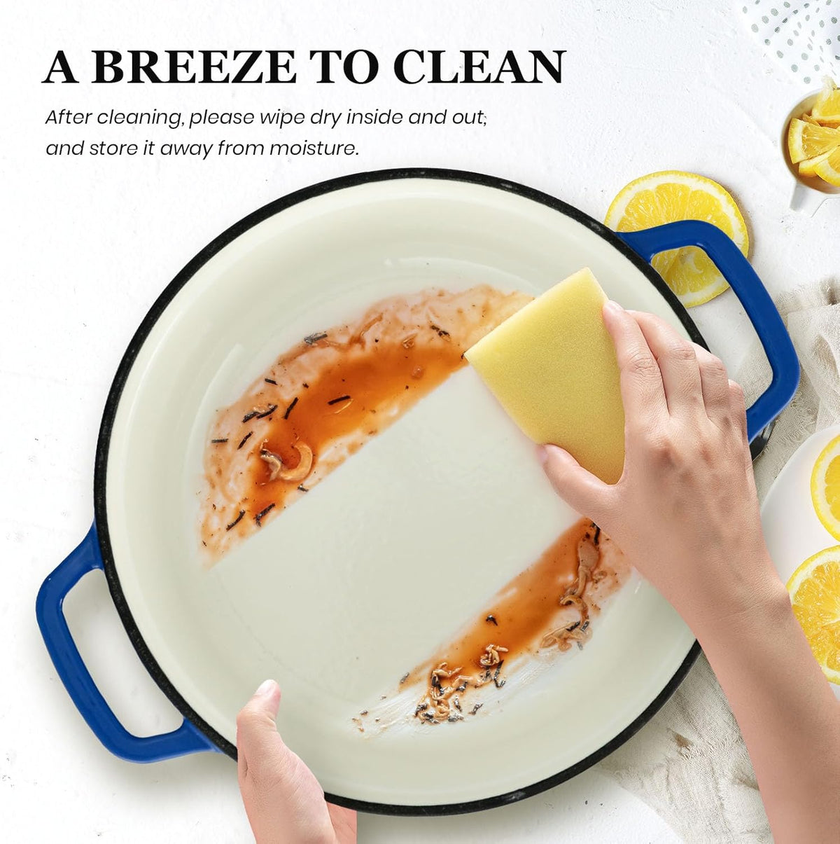 Gietijzeren Braadpan – Dutch Oven – Sudderpan – Stoofpan – Ovenschaal – 26 cm – Geëmailleerd Gietijzer – Ovenbestendig Tot 260°C