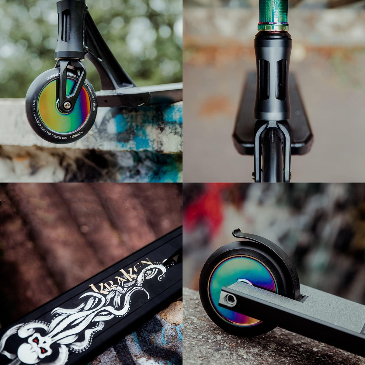 Freestyle Movino Kraken Pro Street Stunt Scooter | IHC | ABEC 9 lagers | step voor volwassenen en kinderen bestand tegen acrobatiek | trick scooter | gewicht 4,2 kg