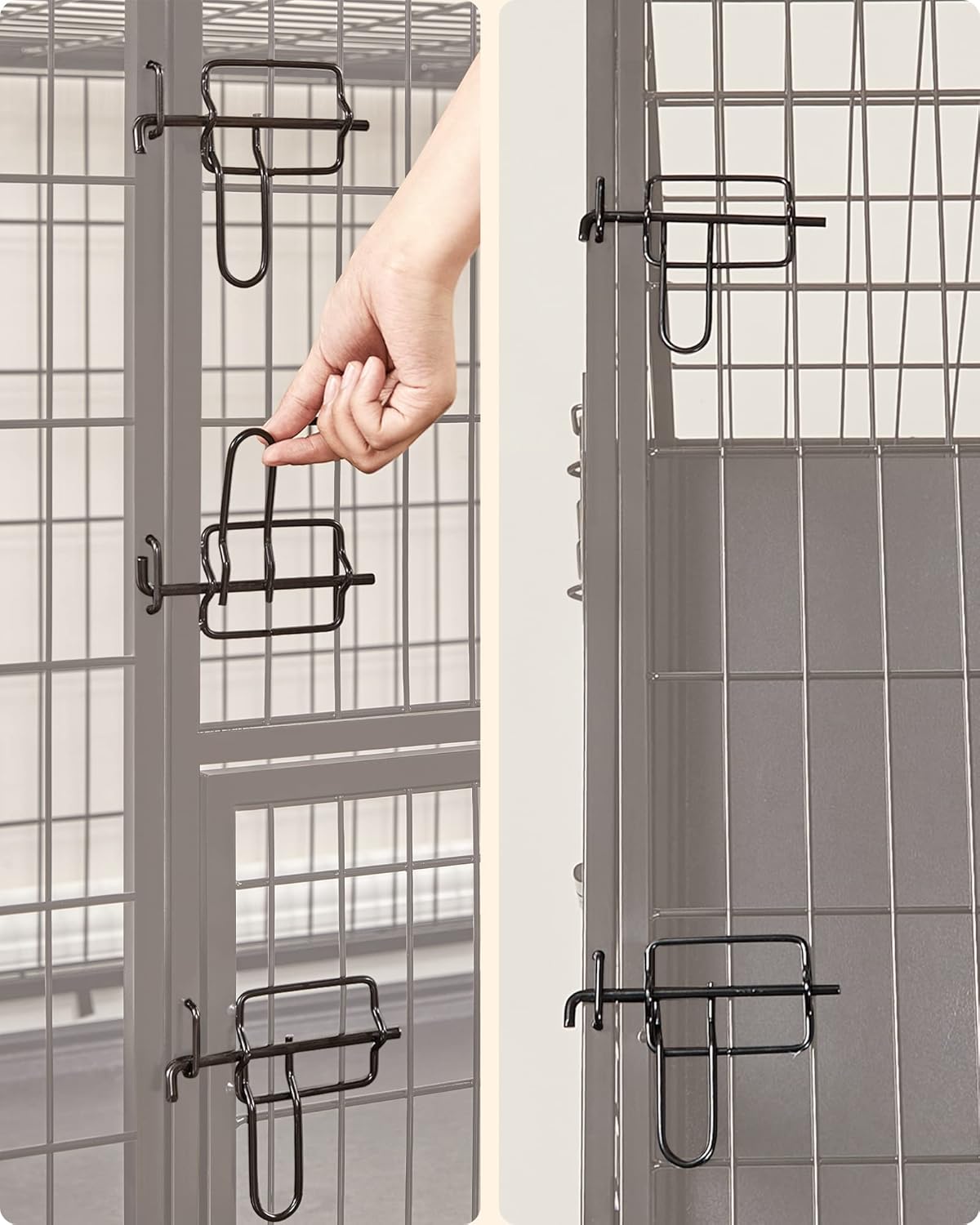 Hondenbench – Hondenkooi – Hondenbox – Hondenhok – Hondenren – Met Dubbele Deuren – Stabiele Metalen Constructie 122x75,5x80,5 cm