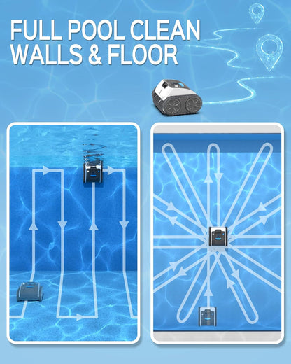 <font dir="auto" style="vertical-align: inherit;"><font dir="auto" style="vertical-align: inherit;">        Wybot Pool Robot, 110-minute battery life, fully automatic pool vacuum, pool vacuum with navigation and route planning, suitable for pools under 12