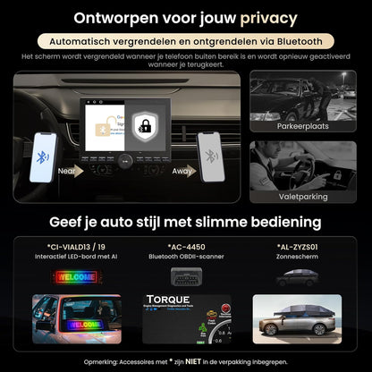 ATOTOZONE 10,1 "Autoradio met Zwevend Scherm, Android 1 Din & 2 Din Adaptieve Auto Radio, Draadloze CarPlay & Android Auto, Wi‑Fi/USB/Bluetooth, Achteruitrijcamera