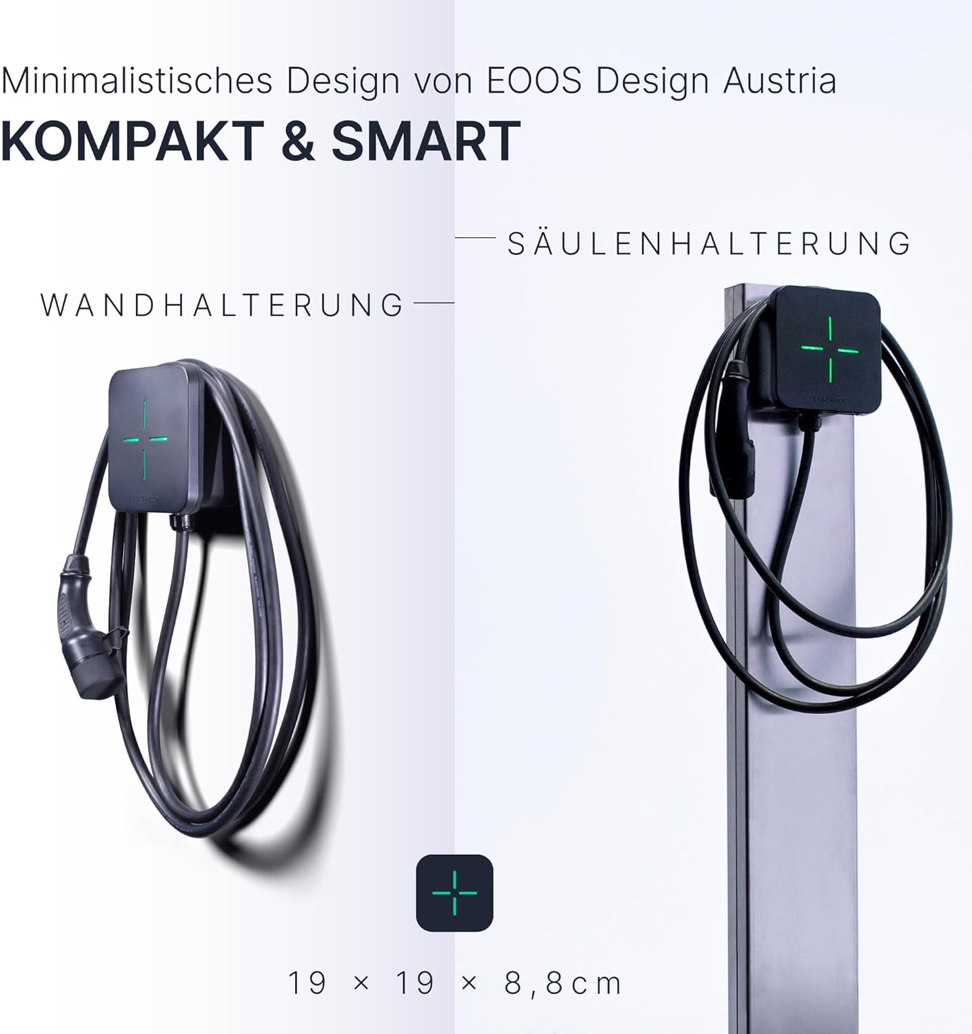 LEKTRI·CO - Oplader voor EV 1P7K V2 - Oplaadstation voor EV 7,4 kW Hybride, Fotovoltaïsche compatibel, eenfasig 230V, stroom 6A-32A - 5m oplaadkabel voor EV - WLAN-verbinding