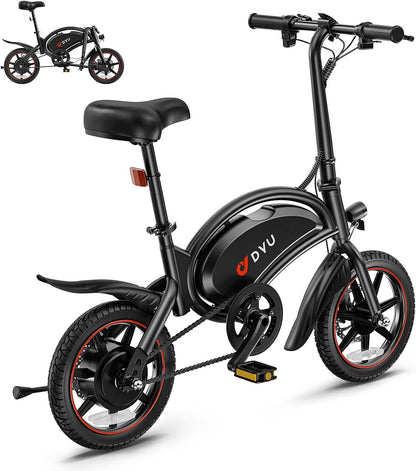 <font dir="auto" style="vertical-align: inherit;"><font dir="auto" style="vertical-align: inherit;">        DYU D3S E-bike, folding bike, 14 inch, electric bicycle, 25 km/h top speed, 40 km range, disc brakes, foldable, for youth and adults       </font><