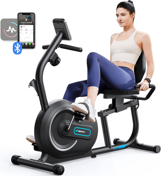 Ligergometer – Hometrainer – Ergometer – Fiets – Zitfiets – 8 Verstelbare Weerstandsniveaus – Smart Bluetooth Met Trainingsapp