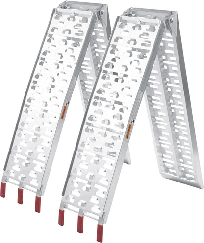 2x oprijplaten aluminium - 223cm 680 kg - oprijplaat motoroprijplaat oprijsteun opvouwbaar