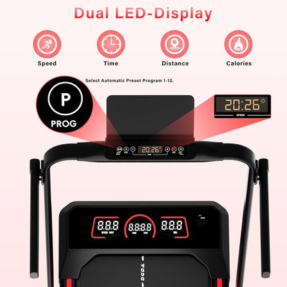 Loopband – Inklapbare Loopband – Fitnessapparaat – Hardloopband – Walking Pad – Bluetooth Luidspreker – Manuele Helling 10%