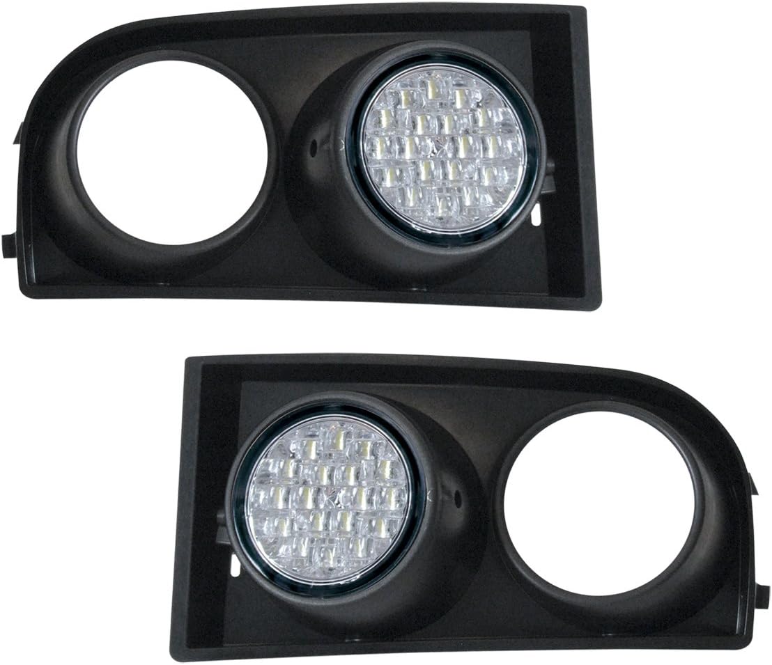 Dino 610851 dagrijverlichting, barbecue-inzetstukken ECE R87, LED, geschikt voor VW Golf 5, voertuigen met standaard mistlicht type 1K)