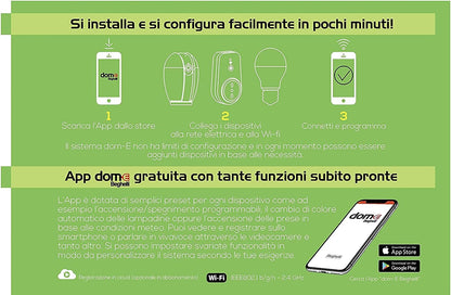 Beghelli - Spatbeschermingsset -e, draadloos alarmsysteem wifi/GSM met anti-verduisteringsbatterij, SOS-knop, compatibel met Alexa en Google Home, bediening via app en spraakassistent, wit