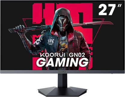 KOORUI 27 inch Gaming Monitor, PC Screen 240Hz, FHD, 1ms, Adaptive Sync (1920 x 1080p, DCI-P3 90%, SRGB 100%, HDMI, DisplayPort, VESA 75x75) - QUORE