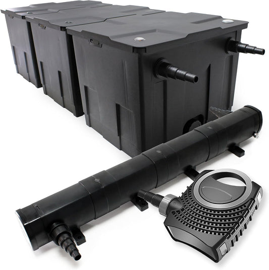 Bio-vijverfilter set 90.000 l SuperEco vijverpomp 80 W UVC-unit 72 W