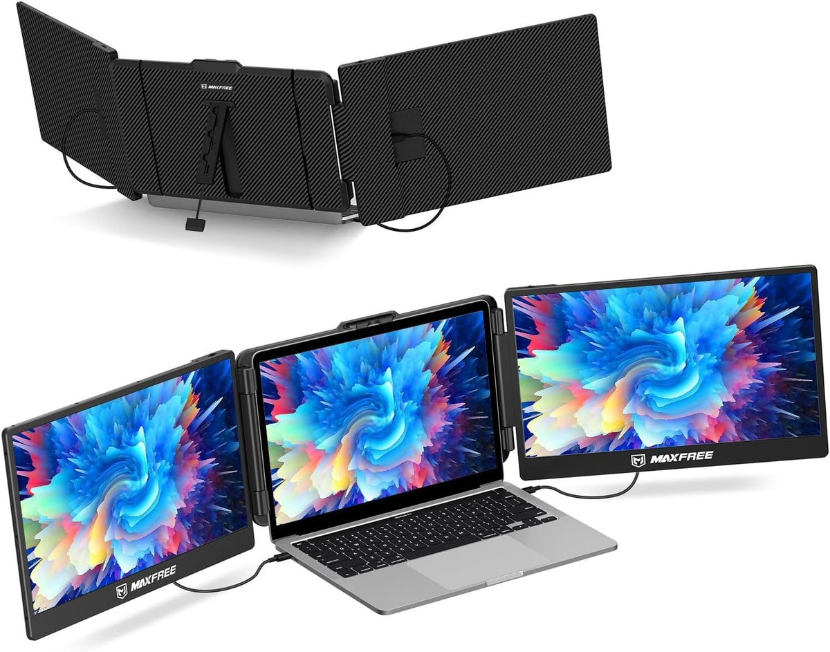Maxfree Draagbare Monitor 14 duim, Laptop het Schermuitbreiding, FHD 1080P, Dubbele Monitor