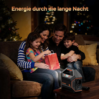 MARBERO 99Wh draagbaar powerstation, lithiumbatterij, noodstroom, 150 W, Max zonne-generator met LED-lamp voor outdoor, camping, camper, huis, noodgevallen