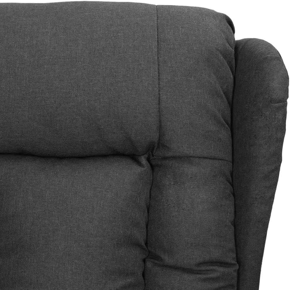 Relaxstoel donkergrijs stof tv-stoel met ligfunctie, enkele ligstoel, relaxstoel voor woonkamer, slaapkamer A1 - QUORE