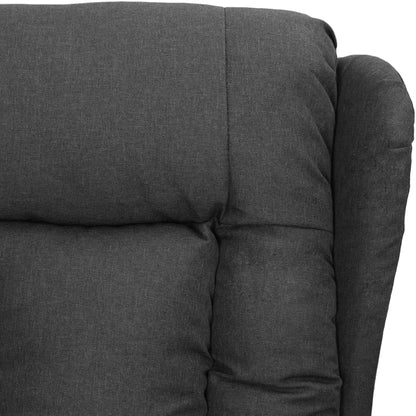 Relaxstoel donkergrijs stof tv-stoel met ligfunctie, enkele ligstoel, relaxstoel voor woonkamer, slaapkamer A1 - QUORE