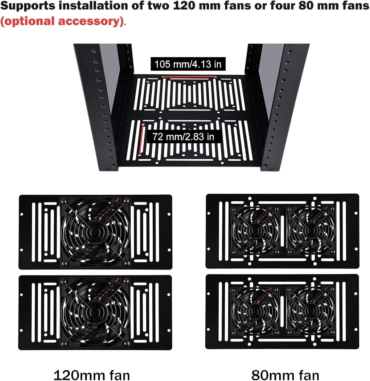 GeeekPi DeskPi RackMate T2, 10 Inch 12U Serverkast, 260mm Diepte Mini Rack met Rack Shelf, Leeg Panel & Patch Panel, voor 10 Inch AV, NAS en Server Equipment (Zwart)