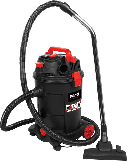 Trend stofafzuiger voor nat en droog gebruik, M-klasse 1200W 230V Eurostekker, 25 liter droge en 17 liter natte capaciteit, T33A/EURO