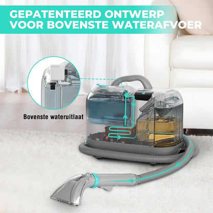 Tapijtreiniger – Vloerreiniger – Bekledingreiniger – Stofzuiger – Bankreiniger – Warm Waterfunctie Tot 60°C – Stoomfunctie Tot 100°C
