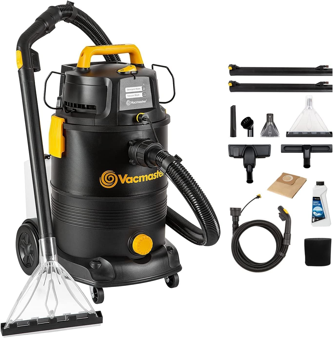 Vacmaster VK1330PWR Professionele Vlekkenreiniger voor Tapijt,Vloerkleden, Meubels, Trappen en Auto's | Bevat Reinigingsformule en Accessoires | 1300 W
