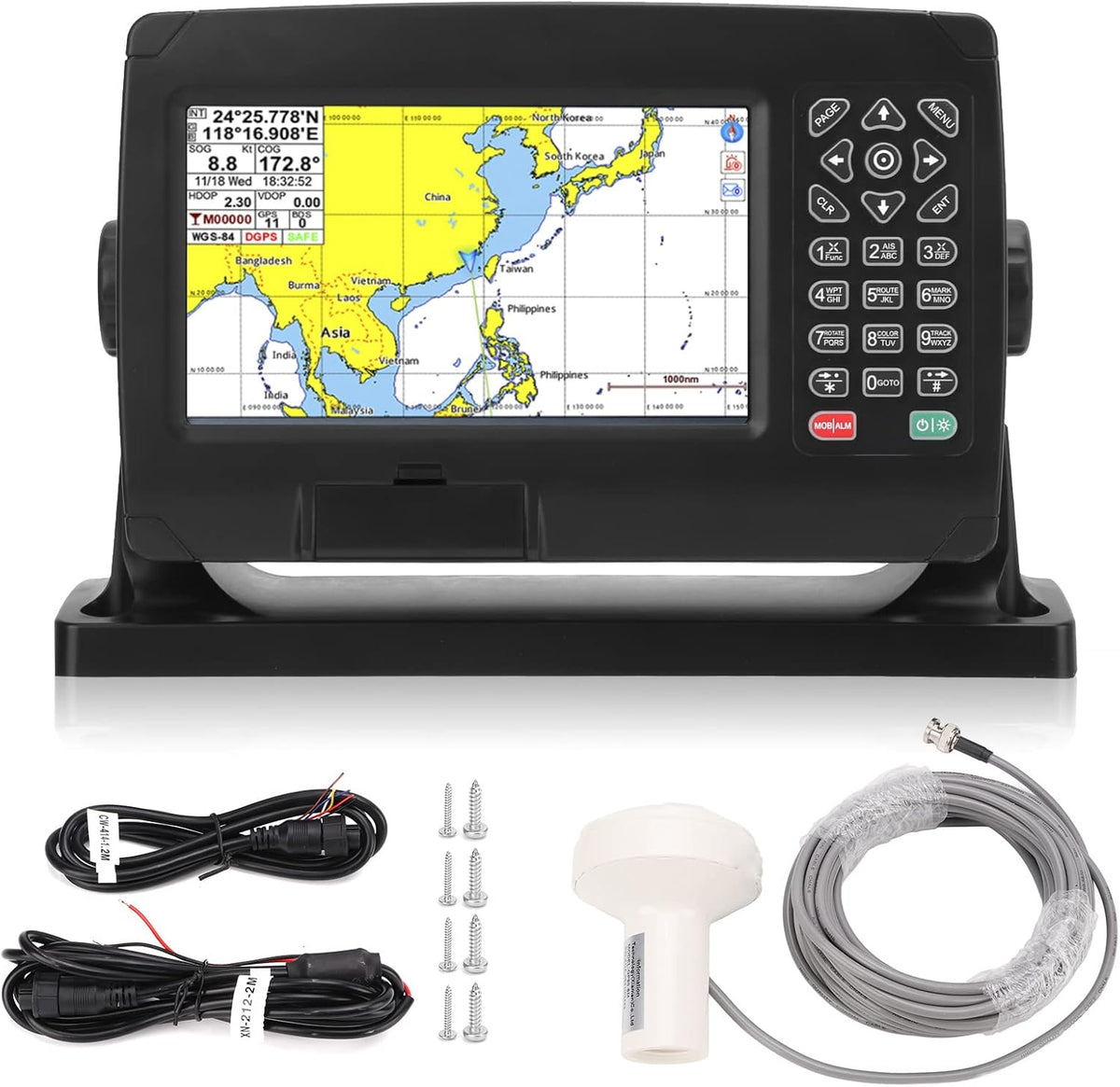 GPS kaartplotter , Marine GPS navigator Dual Map systeem BDS GPS positionering Intelligente uitzending met GNSS antenne voor boot , Reserveonderdelen voor boten , jachten