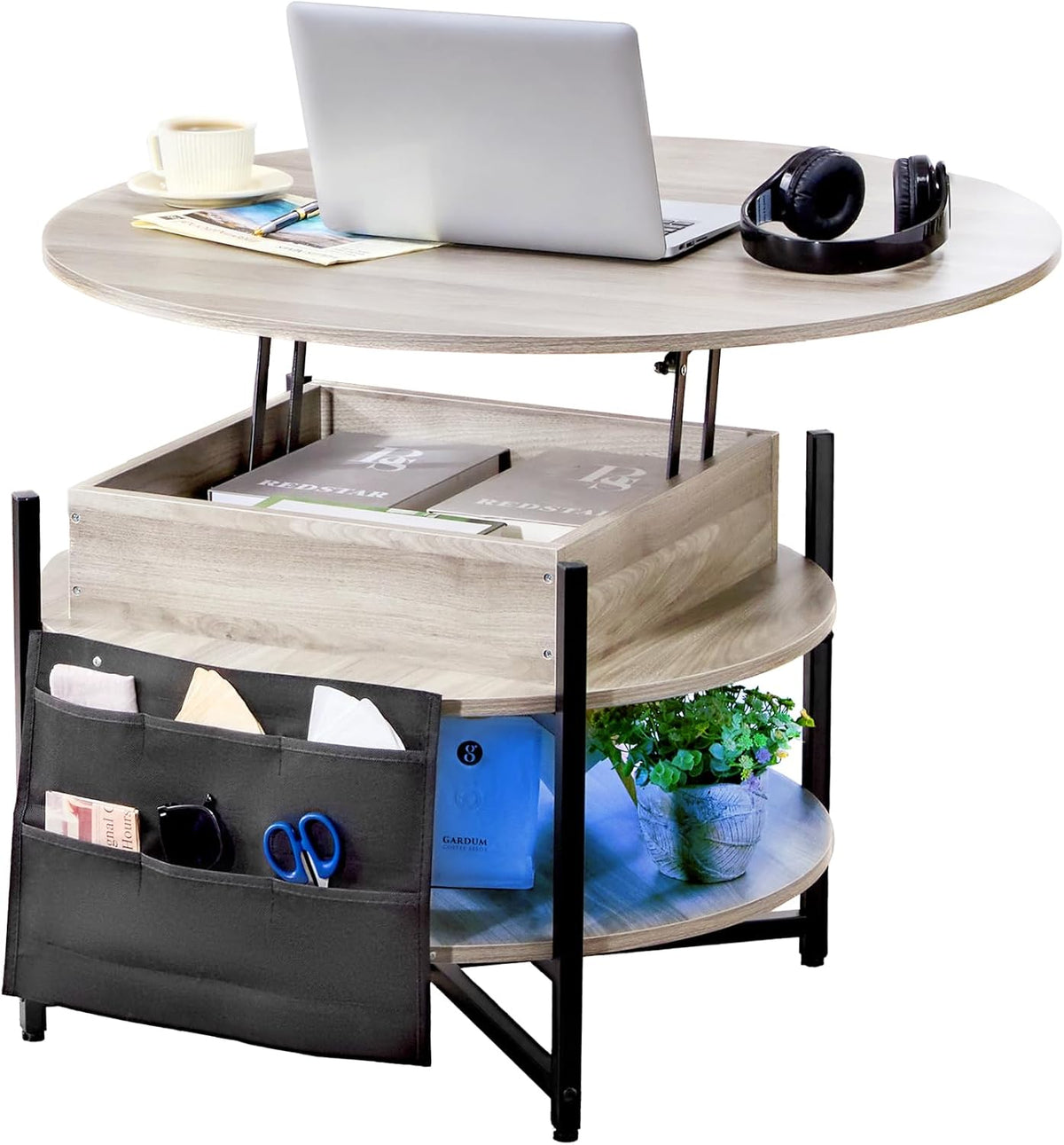Coffee Table - Table - Coffe table - Living Room Table - Lift Top Coffee Table - Table with Extra Storage - Folding Coffee Table for Living Room - 35in - White - 57.76lbs