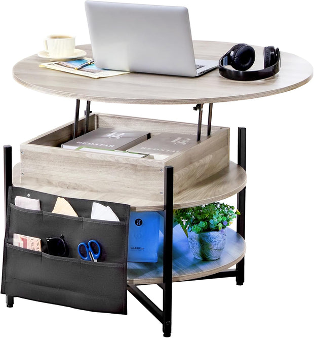 Koffietafel - Table - Coffe table - Living Room Table - Lift Top salontafel - tafel met extra opbergruimte - omklapbare salontafel voor de woonkamer - 35in - Wit - 57.76lbs