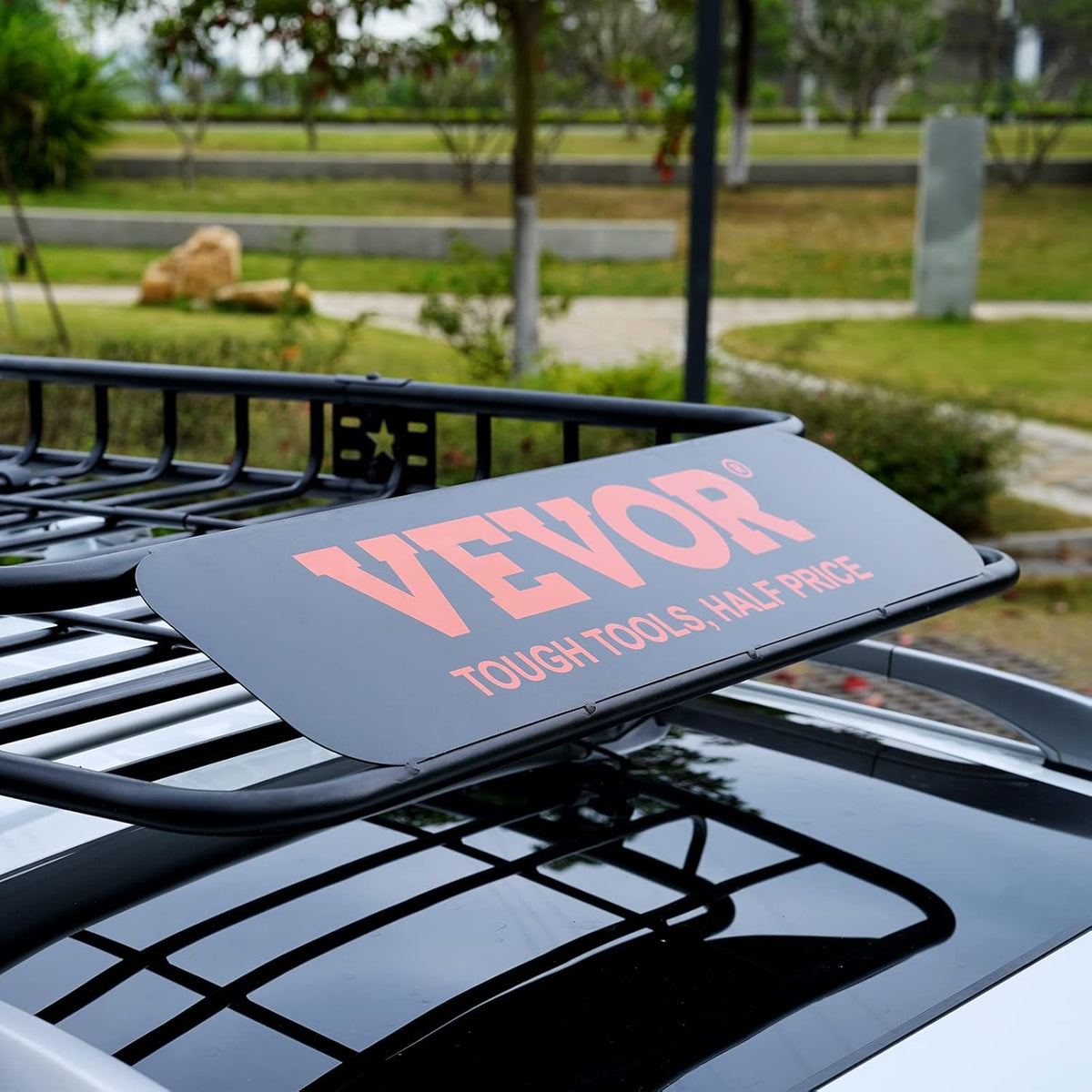 VEVOR Dak Rack Mand Auto Dak Mand Universele 1630 x 990 x 152 mm, Dak Rack Tub 90 kg Laadvermogen Rail Carrier Cargo Bagage Rack Zwart voor Camping, Barbecue, Auto Travel