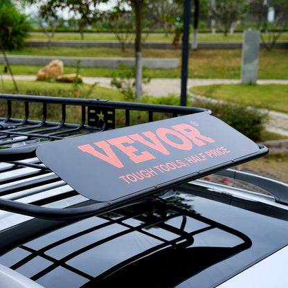 VEVOR Dak Rack Mand Auto Dak Mand Universele 1630 x 990 x 152 mm, Dak Rack Tub 90 kg Laadvermogen Rail Carrier Cargo Bagage Rack Zwart voor Camping, Barbecue, Auto Travel