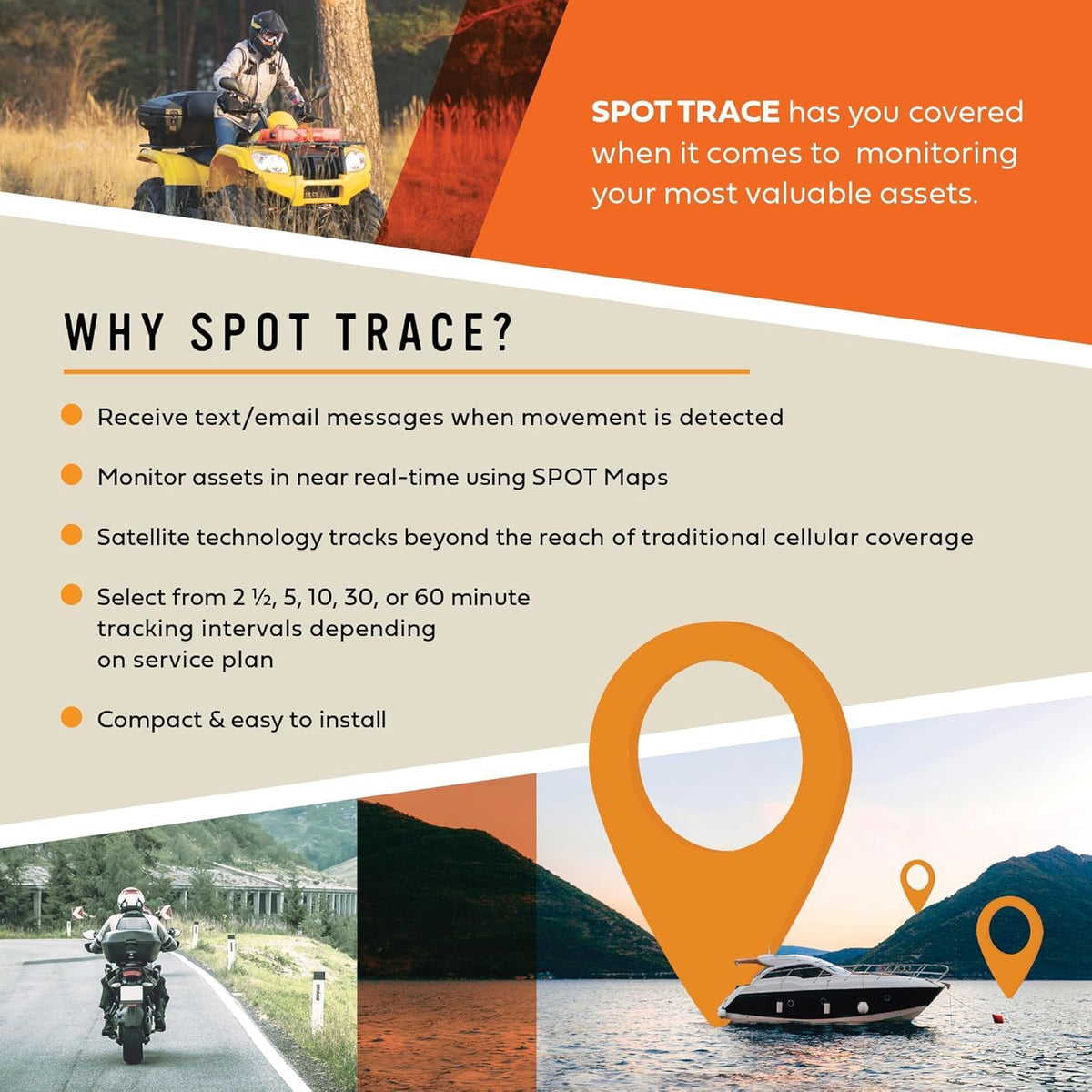 Spot Trace GPS Logger voertuigtracker, bagagestucktracker grijs, 1e Spot Trace - lokaliseren via satelliet met alarmsysteem, 1. Spot Trace