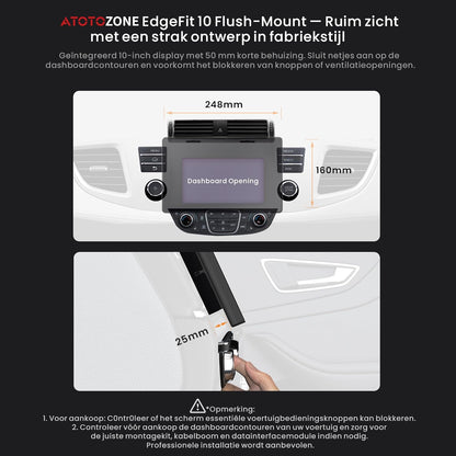 Autoradio – Auto Radio – 2-DIN Multimedia Speler – Android Auto – Apple CarPlay – 10,1" QLED Scherm – DAB+ Radio & 4G LTE Connectivity