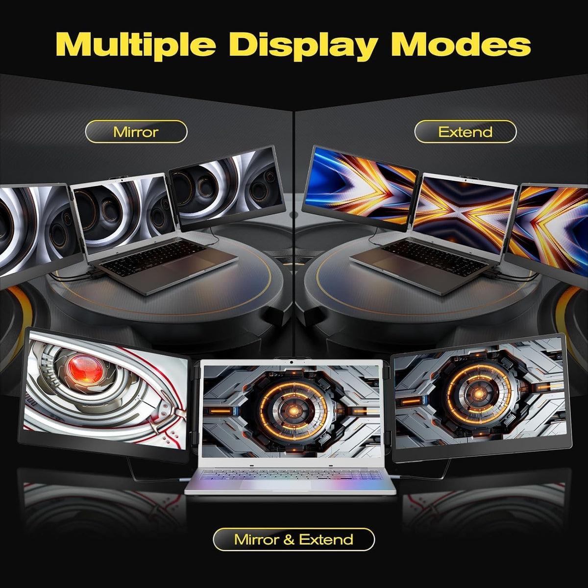 <font dir="auto" style="vertical-align: inherit;"><font dir="auto" style="vertical-align: inherit;">        KEFEYA Laptop Screen Extender, 14" FHD 1080P IPS Portable Monitor, Triple Monitor for 13"-17.3", Work for Windows/Mac/Chrome        </font></font>