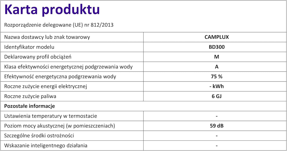 CAMPLUX 11 liter gas boiler indoor lage NOx/ErP, binnenlandse Instant LPG douche, voor huishouden/balkon, LPG, BD300CTLP
