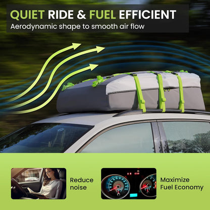 Autodaktas – Daktas – Dakbagagetas – Dakbagagezak – Dakbox Voor Auto – Groen – 20 Kubieke Voet – Waterdicht PVC