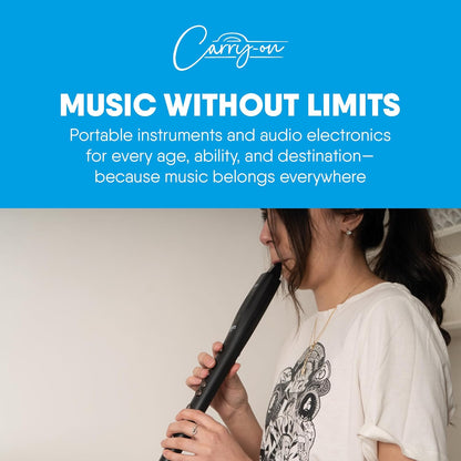 Carry-on Digitaal blaasinstrument 2 Plus- 20 stemmen, ingebouwde USB oplaadbare batterij, hoofdtelefoonuitgang voor stille oefening, Midi over Bluetooth digitale recorder, zwart
