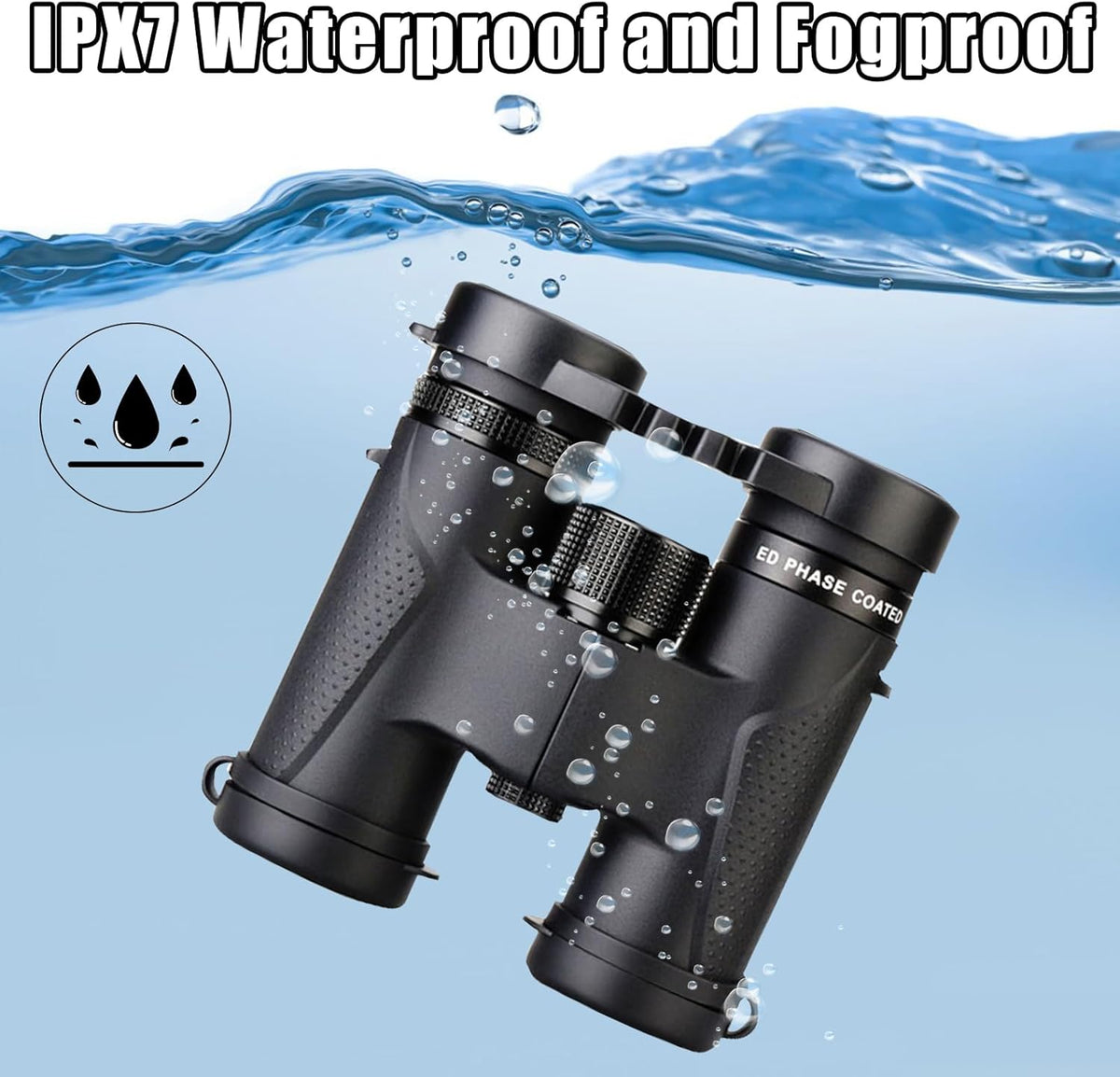 Svbony SV202 Binoculars 8x32 ED Water Resistant Wide Field of View Binoculars Telescope ED Glass BAK4 Prism FMC Lens with Carrying Case Neck Strap for Bird Watching Hunting Hiking - QUORE