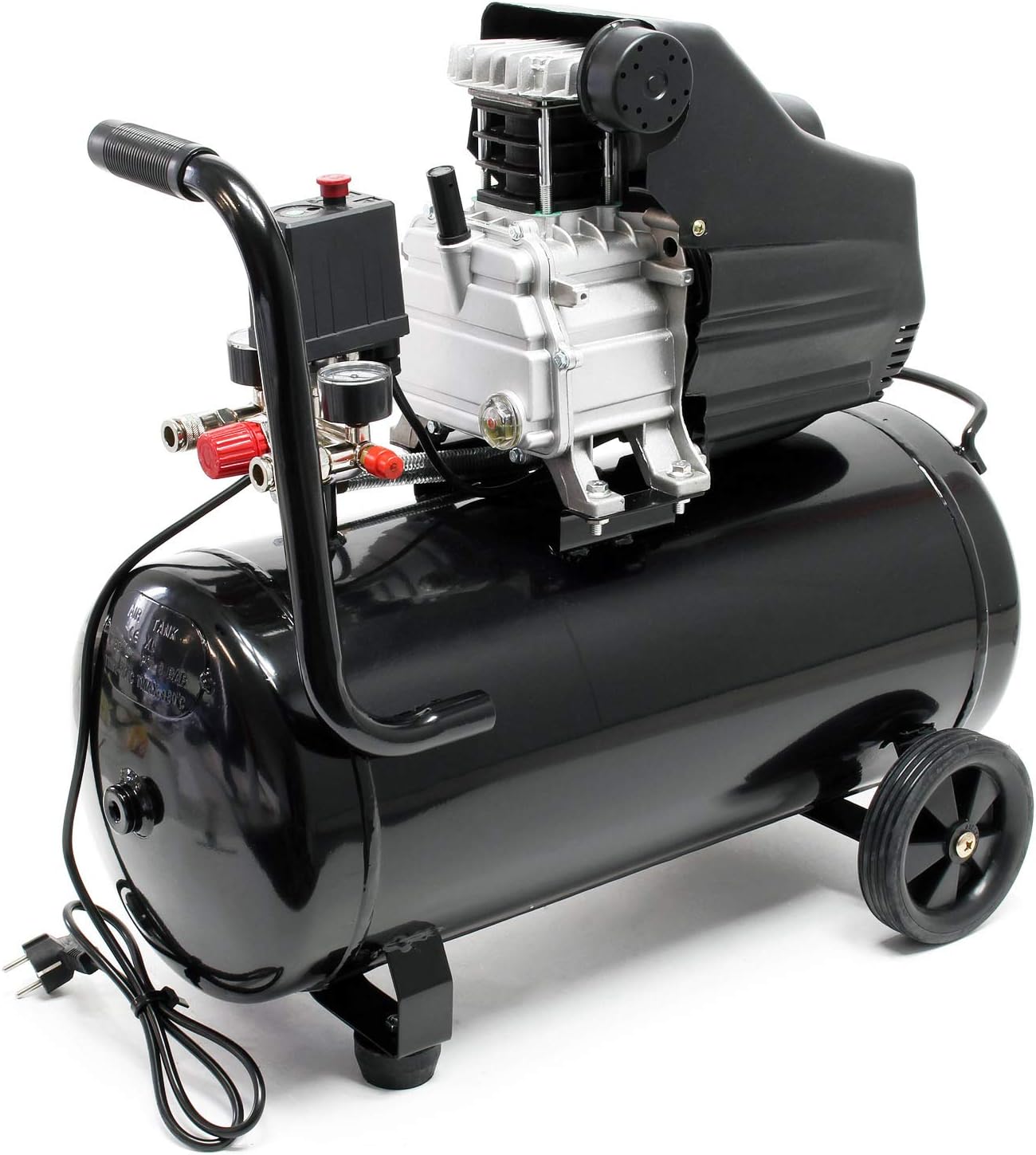 Luchtcompressor – Luchtdrukcompressor – Werkplaatscompressor – Persluchtcompressor – Mobiele Compressor – 50 Liter Tank – 1500 W 2 pk Motor