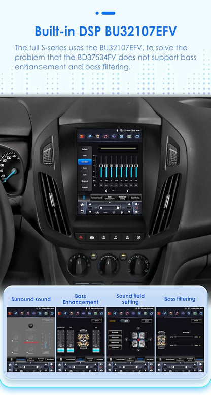 Android 14 Autoradio – Navigatiesysteem – Multimedia Speler – Touchscreen Headunit – Apple CarPlay Android Auto – 9,7 Inch QLED Display – 8-Core Processor 4G WiFi Bluetooth