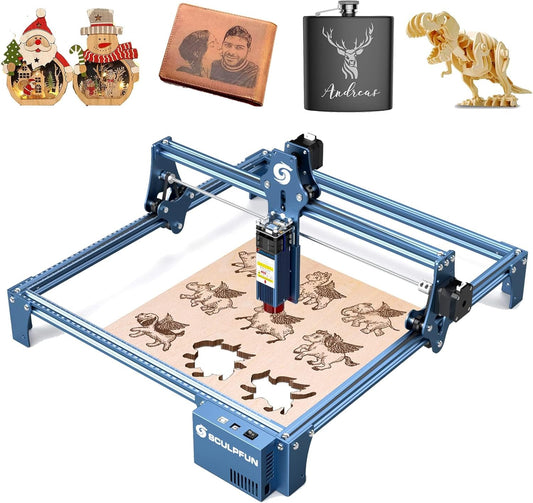 SCULPFUN S9 Lasergraveermachine, lasersnijder met 90 W effect, oogbescherming, snelle montage, voor hout, metaal