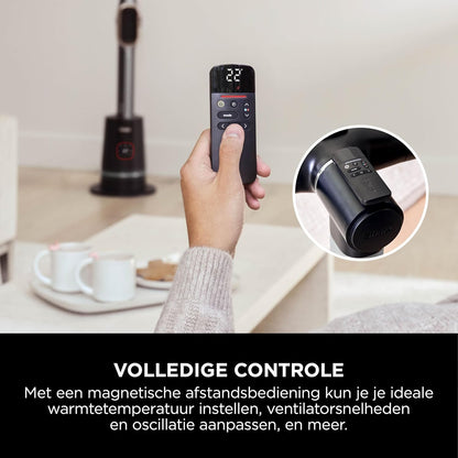 Shark TurboBlade Cool + Heat Fan, dubbele ventilator en verwarmingsventilator, met afstandsbediening, zwart, TH200EU